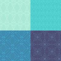 meetkundig vector naadloos patroon verzameling reeks van blauw kleur achtergronden met modieus minimaal banners schattig abstract meetkundig textuur.
