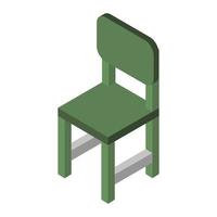 isometrische stoel op witte achtergrond vector