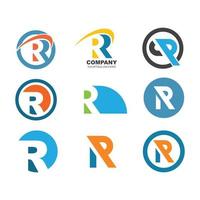 r brief logo bedrijf vector