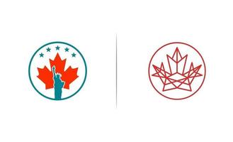 Canada en de Verenigde Staten van Amerika consultant logo ontwerp vectorillustratie vector