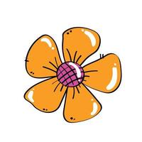 hand- tekening bloemen element reeks 01 vector