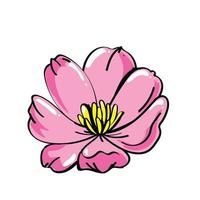 hand- tekening bloemen element reeks 01 vector