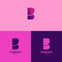 de brief b logo met een schoon en modern stijl ook toepassingen een progressief helling rood kleur, welke is perfect voor versterking uw bedrijf logo branding vector