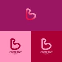 de brief b logo met een schoon en modern stijl ook toepassingen een scherp helling roze kleur met meer kleurrijk nuances, perfect voor versterking uw bedrijf logo branding vector