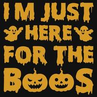 gelukkig halloween 31 oktober boos typografisch t-shirt ontwerp vector