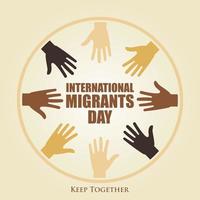 Internationale migrant dag poster ontwerp vector