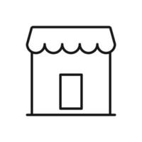 bewerkbare icoon van winkel, vector illustratie geïsoleerd Aan wit achtergrond. gebruik makend van voor presentatie, website of mobiel app