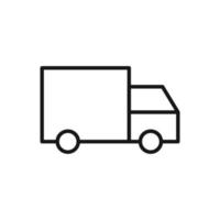 bewerkbare icoon van doos vrachtwagen, vector illustratie geïsoleerd Aan wit achtergrond. gebruik makend van voor presentatie, website of mobiel app