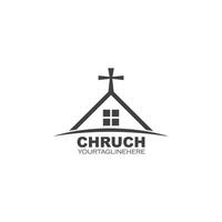 kerk icoon vector illustratie ontwerp