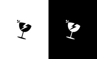 gebroken glas pictogram logo ontwerp sjabloon vector