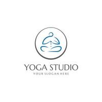 logo van yogastudio vector