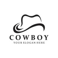 cowboy hoed logo sjabloon vector illustratie