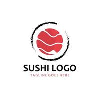 sushi vector logo sjabloon, of Japans specialiteiten.