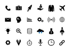 moderne zakelijke pictogrammen instellen vector