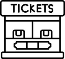 ticket stand vector icoon