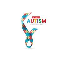 wereld autisme bewustzijn dag sociaal media post vector