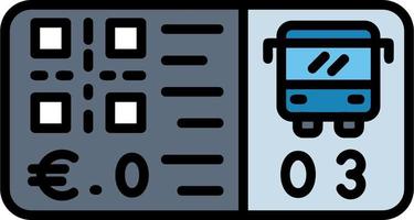 bus ticket vector icoon