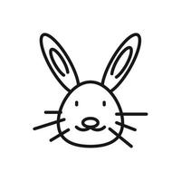 bewerkbare icoon van konijn of konijn, vector illustratie geïsoleerd Aan wit achtergrond. gebruik makend van voor presentatie, website of mobiel app