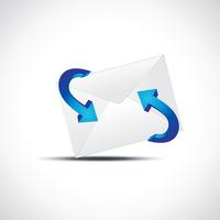 vector e-mailsymbool met pijl