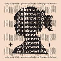 een introvert menselijk vector