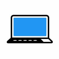 laptop, computer icoon gemakkelijk vector illustratie.
