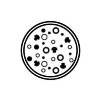 pizza icoon vector. pizzeria illustratie teken. snel voedsel symbool. voedsel logo. vector