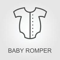 baby bodysuit vector glyph icoon. baby rompertje. diagram symbool voor kinderen en pasgeboren baby's web plaats en apps ontwerp, logo, app, ui