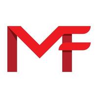 mf letter logo vector