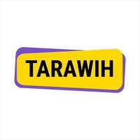 tarawih gids geel vector uitroepen banier met tips voor een vervulling Ramadan ervaring