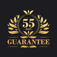 55 dagen garantie logo vector, 55 dagen garantie teken symbool vector