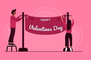 valentines banner mensen vector