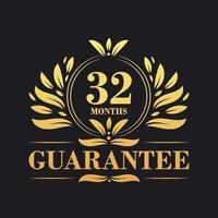 32 maanden garantie logo vector, 32 maanden garantie teken symbool vector