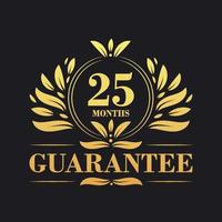 25 maanden garantie logo vector, 25 maanden garantie teken symbool vector