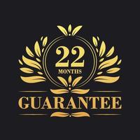 22 maanden garantie logo vector, 22 maanden garantie teken symbool vector
