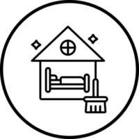 airbnb schoonmaak vector icoon stijl