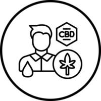 vector ontwerp cbd olie gebruikers vector icoon stijl