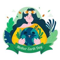 schattig moeder aarde dag concept vector