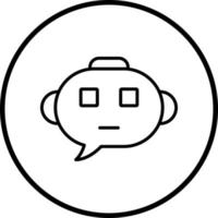 Chatbot vector icoon stijl