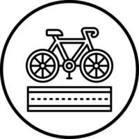 fiets rijbaan vector icoon stijl