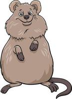 cartoon quokka komisch dierlijk karakter vector