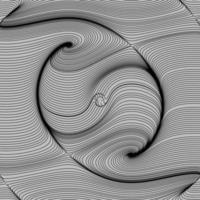 optische kunst, vector gestreepte achtergrond. abstracte vloeiende zwarte golfkromme bewegingslijnen afbeelding. yin-yang, draaikolk, spiraalvormig sterrenstelsel.