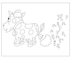 scheten laten grappig dieren kleur boeken voor kinderen vector