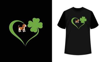 st. Patrick dag schattig mopshond puppy hond artwork vector