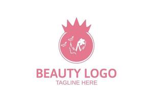 schoonheid logo ontwerp voor vrouwelijk. kunstmatig logo ontwerp. huid zorg logo voor cosmetica. mode logo voor meisjes vector