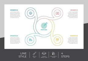 pijl stap infographic vector ontwerp met 6 stappen kleurrijk stijl voor presentatie doel.lijn stap infographic kan worden gebruikt voor bedrijf en afzet