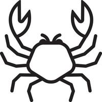 lijn pictogram voor krab vector