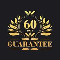 60 dagen garantie logo vector, 60 dagen garantie teken symbool vector