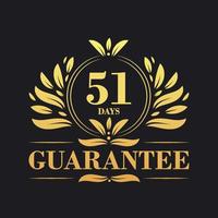 51 dagen garantie logo vector, 51 dagen garantie teken symbool vector