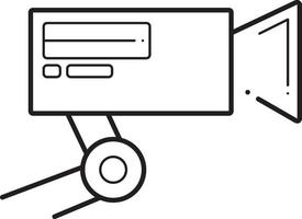 lijn pictogram voor cctv vector