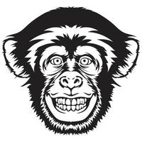 glimlachen chimpansee vector beeld